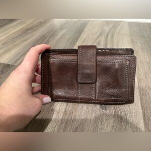 Fossil Dark Brown Leather Wallet
